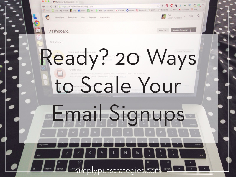 20 Ways to Scale Your Email Signups