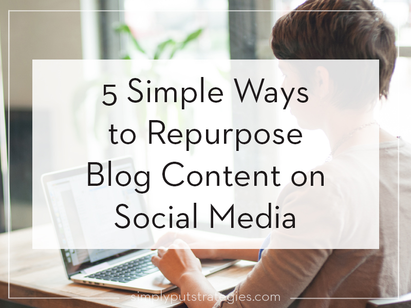 Blog post: 5 Simple Ways to Repurpose Blog Content on Social Media
